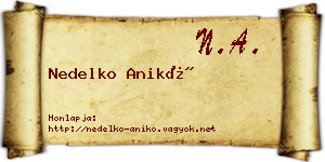 Nedelko Anikó névjegykártya