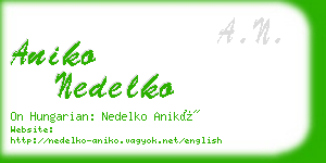 aniko nedelko business card